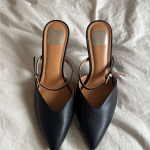 Dolce Vita Black Pointed Slingback Heels